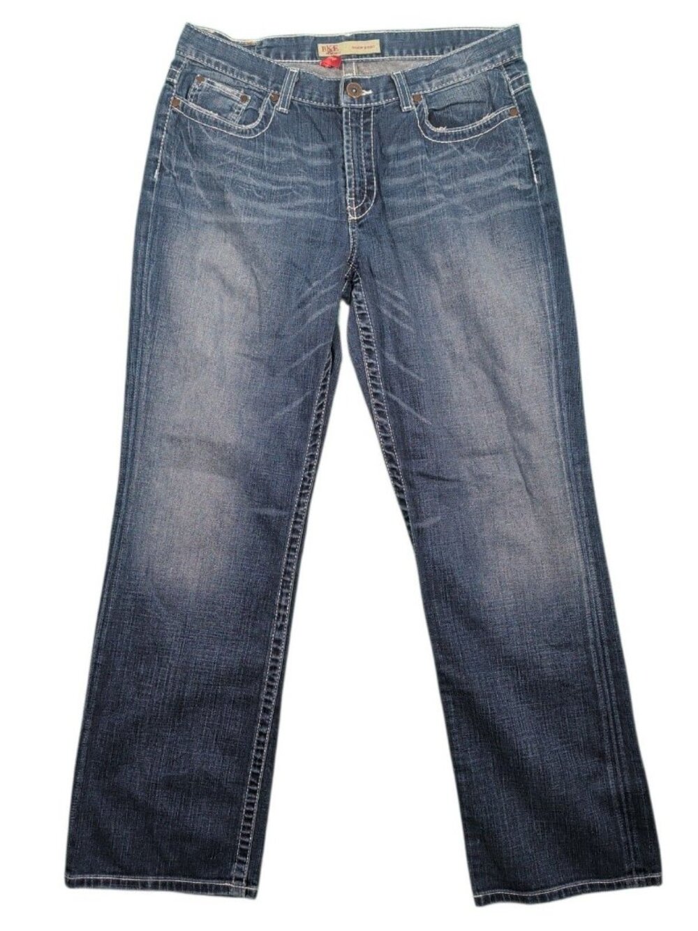 BKE Drew Boot Women's Bootcut Jeans 33 Medium Wash Stretch Beaded Embroidered